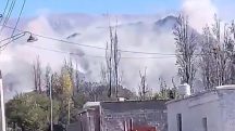 Moradores da cidade de Campanas gravaram cenas em que montanhas aparentam ter sofrido explosões: fumaça e tremores | Foto: Reprodução/Twitter/X
