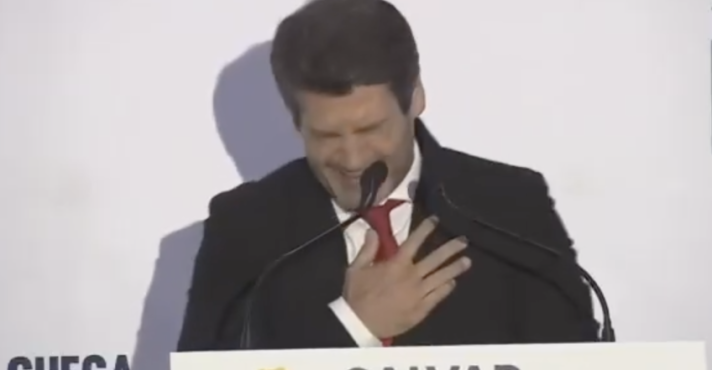 André Ventura passa mal durante comício | Foto: X/Reprodução