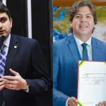 Da esquerda à direita: Juscelino Filho, Frederico de Siqueira Filho e Luiz Inácio Lula da Silva