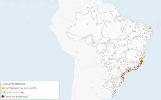 gripe aviária no brasil - mapa - abpa