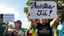 Manifestação em defesa da anistia aos condenados nos atos de 8 de Janeiro, em Brasília, DF (7/5/2025) | Foto: Joédson Alves/Agência Brasil