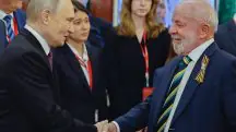O presidente Lula e Vladimir Putin, líder da Rússia, durante jantar | Foto: Ricardo Stuckert/Divulgação Presidência da República