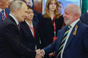 O presidente Lula e Vladimir Putin, líder da Rússia, durante jantar | Foto: Ricardo Stuckert/Divulgação Presidência da República