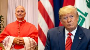 Cardeal Robert Prevost e o presidente Donald Trump: primeiro papa norte-americano na história da Igreja Católica | Foto: Montagem sobre reprodução Twitter/X