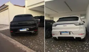Porsches apreendidos na casa de investigado em esquema do corrupção no STJ | Foto: Divulgação/PF