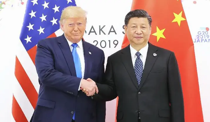 Donald Trump, presidente dos EUA, e Xi Jinping, da China, no G20, em 2019