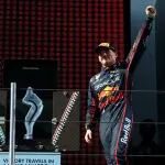 Max Verstappen depois de vencer o GP de Ímola | Foto: Reprodução/X/@F1