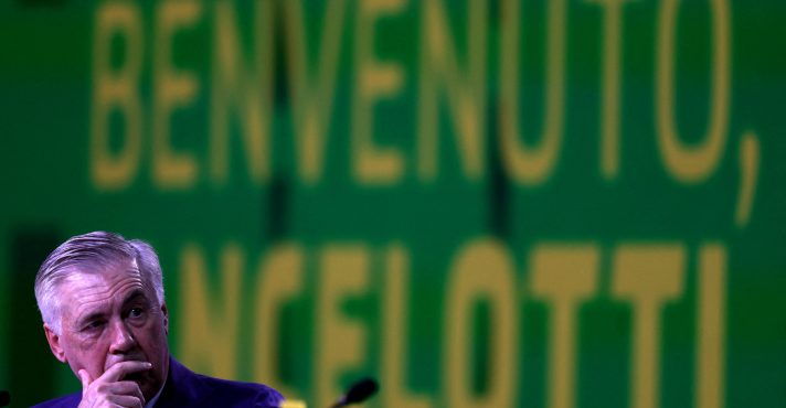 O novo técnico do Brasil, Carlo Ancelotti, durante coletiva de imprensa no Rio de Janeiro - 26/5/2025 | Foto: Ricardo Moraes/Reuters