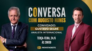O Conversa com Augusto Nunes é transmitido às terças-feiras, das 20h30 às 21h30 | Foto: Divulgação/Oeste