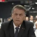 O ex-presidente Jair Bolsonaro durante depoimento no STF que teve transmissão ao vivo pela TV Justiça | Foto: Reprodução/Twitter/X