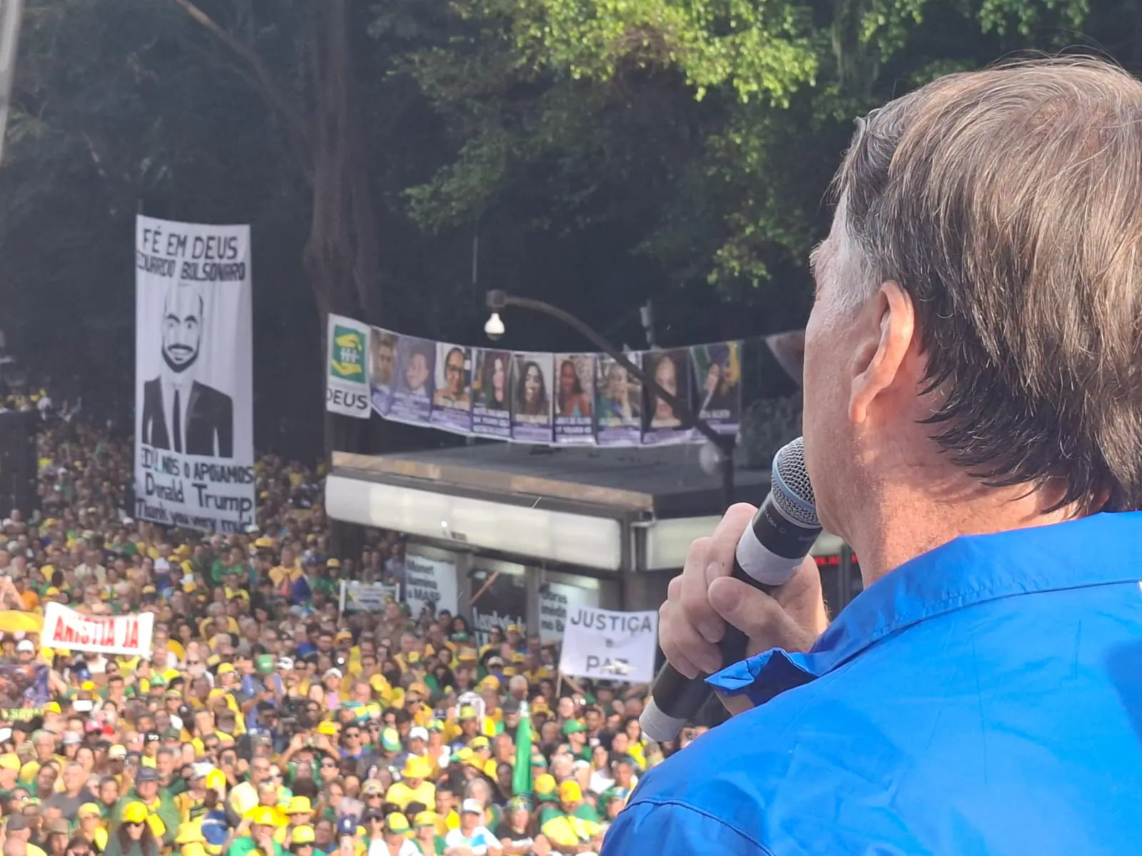 Bolsonaro na manifestação Justiça Já