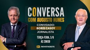 O Conversa com Augusto Nunes é transmitido às terças-feiras, das 20h30 às 21h30 | Foto: Divulgação/Oeste