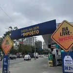 O objetivo do Dia Livre de Impostos é conscientizar a população sobre a alta carga tributária do Brasil. Evento ocorreu no Eco Posto Bandeirantes, em São Paulo | Foto: Reprodução/Whatsapp