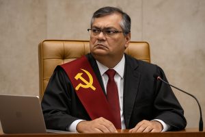 'E Flávio Dino, no papel de sacerdote dessa engenharia autoritária, consagra o que sempre foi: um comissário da revolução disfarçado de juiz', escreve Flávio Gordon | Foto: Divulgação/Oeste | Imagem criada com o auxílio de inteligência artificial