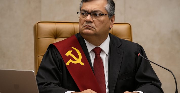 'E Flávio Dino, no papel de sacerdote dessa engenharia autoritária, consagra o que sempre foi: um comissário da revolução disfarçado de juiz', escreve Flávio Gordon | Foto: Divulgação/Oeste | Imagem criada com o auxílio de inteligência artificial