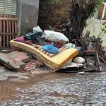 Efeito das chuvas na cidade de Jaguari, no Rio Grande do Sul