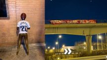Boneco com a camisa de Vinicius Júnior é pendurado na Espanha | Foto: Redes sociais/Reprodução