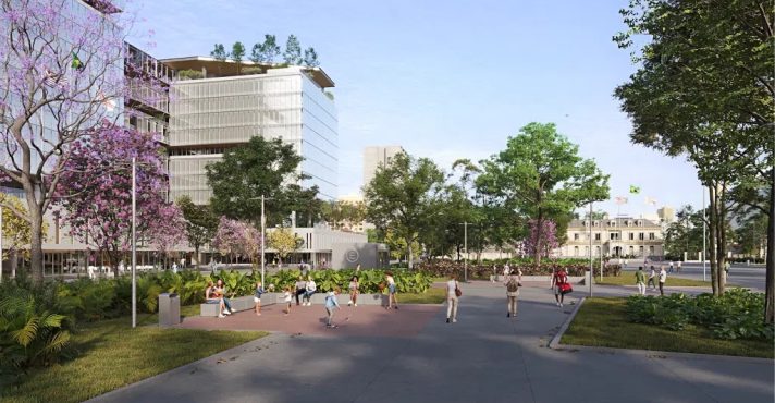 Ilustração do projeto do novo Centro Administrativo do governo paulista: estrutura prevê revitalização urbana e mais sinergia na prestação de serviços | Foto: Divulgação/Governo de SP