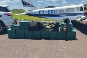 O avião decolou do Mato Grosso do Sul e pousou em uma pista clandestina de Penápolis em 16 de dezembro | Foto: Divulgação/ PF