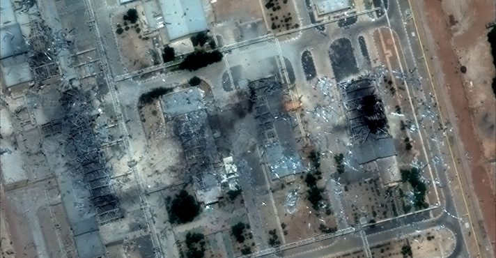 Bombardeio em Isfah, no Irã | Foto: Maxar Technologies/Divulgação