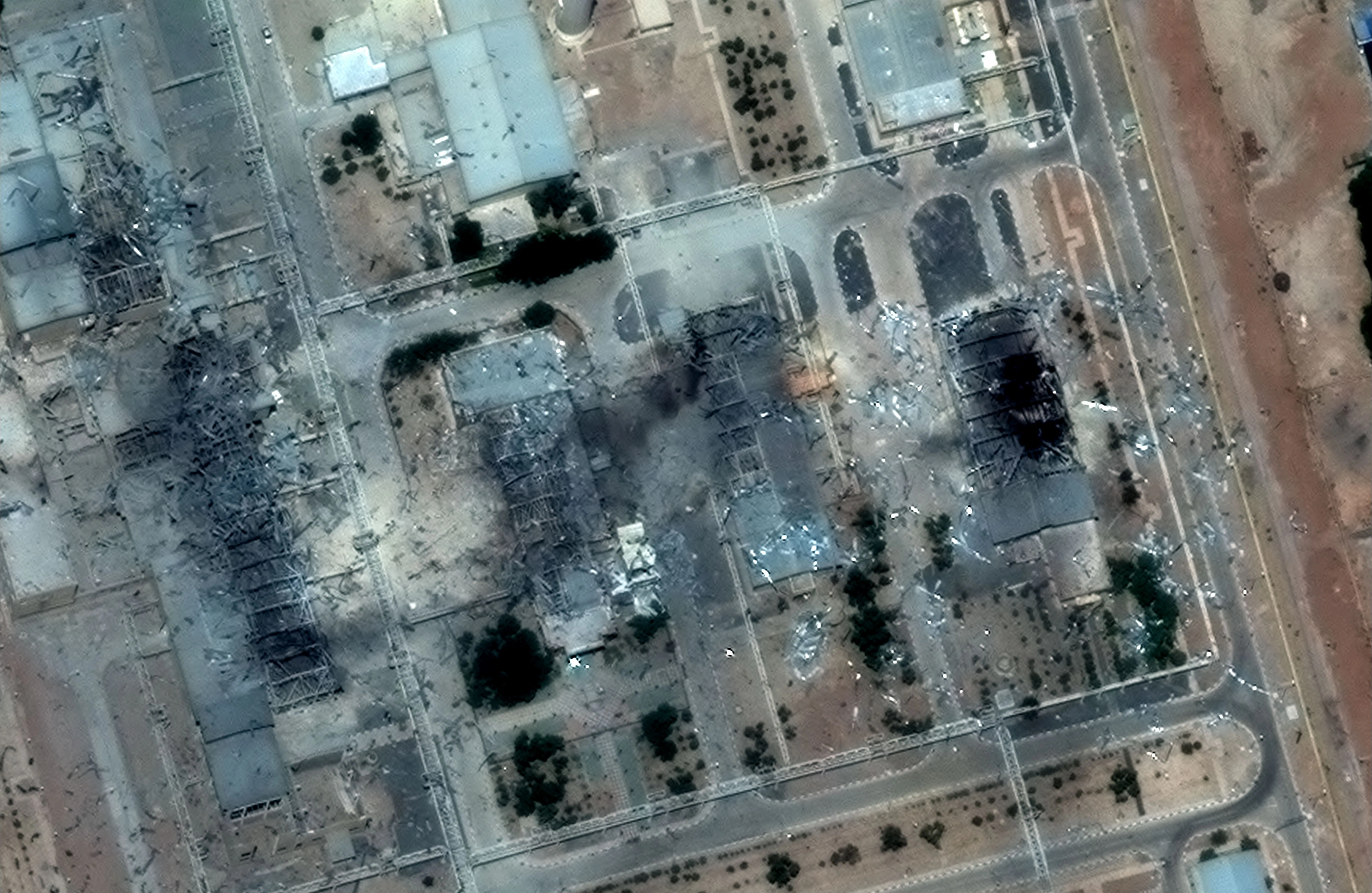 Bombardeio em Isfah, no Irã | Foto: Maxar Technologies/Divulgação