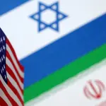 As bandeiras dos EUA, de Israel e do Irã são vistas nesta ilustração - 18/6/2025 | Foto: Dado Ruvic/Reuters