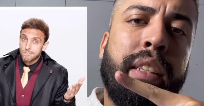 Edmilson Oliveira, que é pai de autista, aponta para imagem de Leo Lins em vídeo no Instagram: 'O Estado é o inimigo; não a piada' | Foto: Reprodução/@oliveira.ed10
