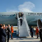 Lula desembarca no Aeroporto Internacional de Calgary, Canadá