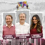 Pedro Almeida, Guilherme Fiuza e Nivea Kalmar comandam o Outra Coisa, programa de Oeste nas noites de sábado | Foto: Divulgação/Revista Oeste