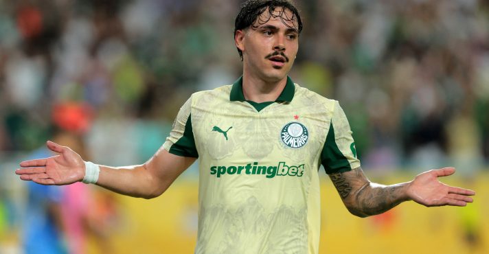 Mauricio, do Palmeiras, comemora um gol contra o Inter Miami no Mundial de Clubes | Foto: Sam Navarro/Reuters