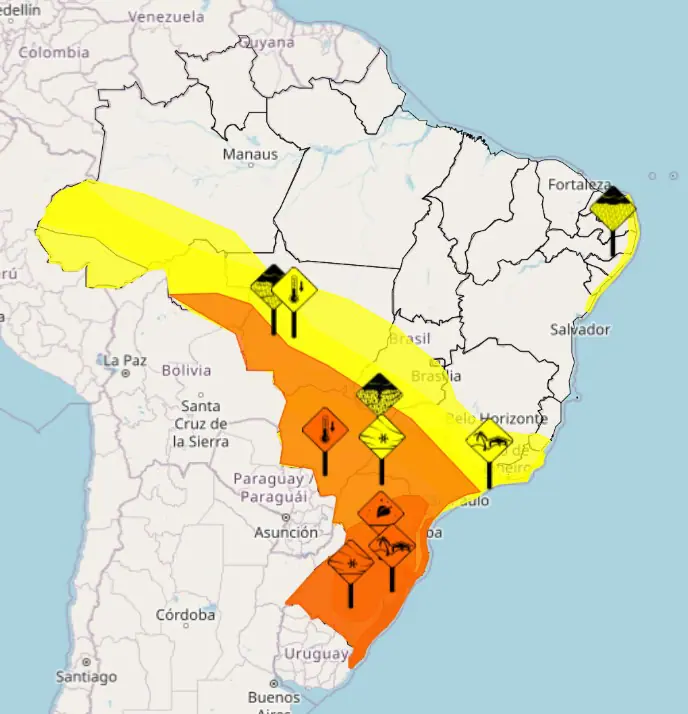 Inmet alerta para queda brusca de temperatura em São Paulo