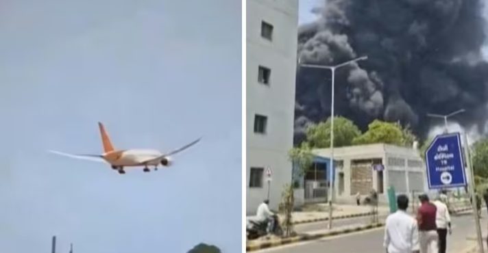 Avião na Índia caiu pouco tempo depois de decolar | Foto: Reprodução/Redes sociais