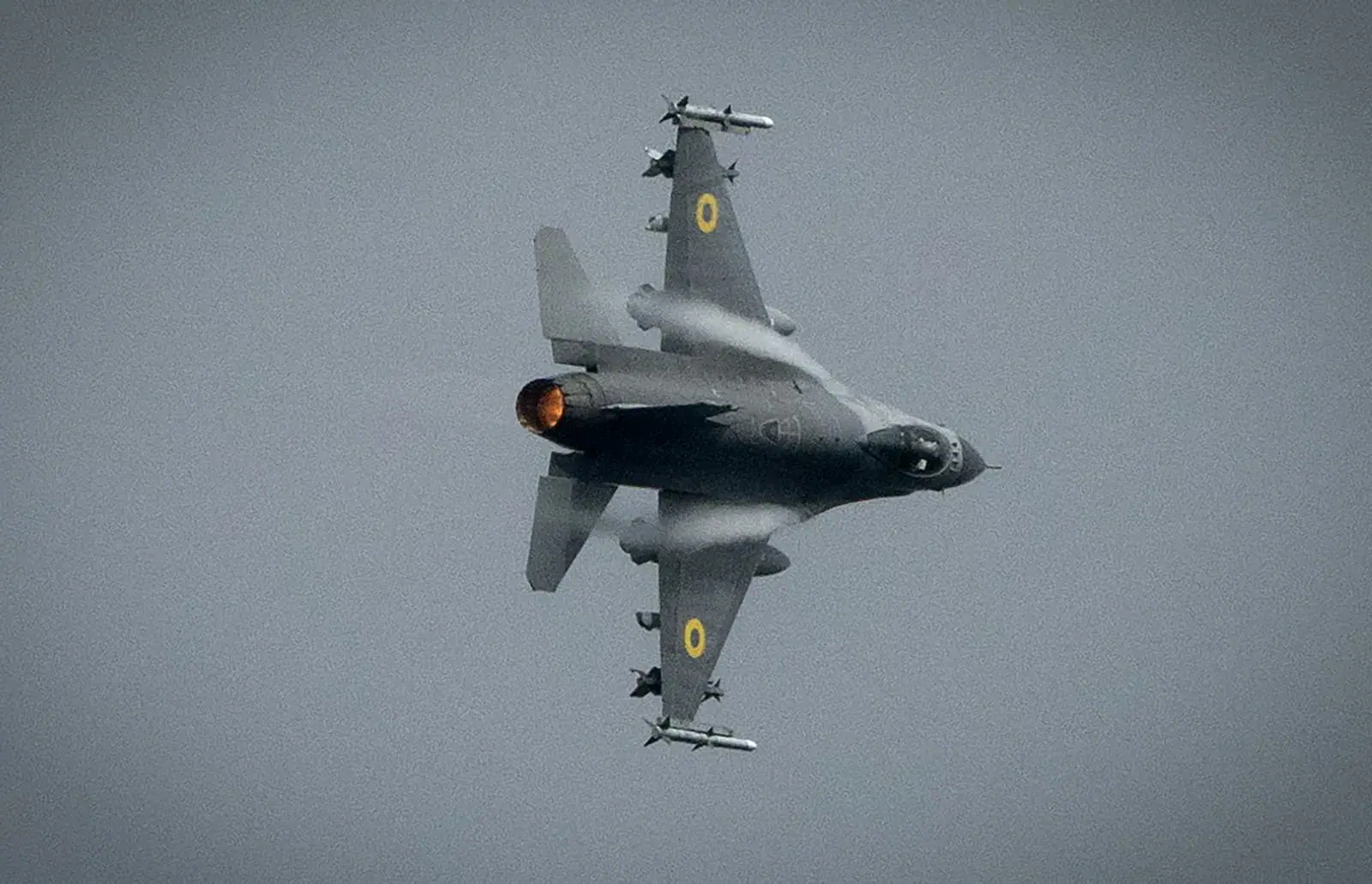 Caça F-16 da Ucrânia | Foto: Forças Armadas ucranianas