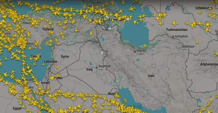 Espaço aérea no Oriente Médio