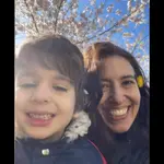 Silvana Schramm e o filho, Leonardo, no Canadá