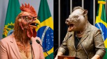 Janja, Lula e Dilma aparecem com cabeças de animais em meme | Foto: Redes sociais/Reprodução