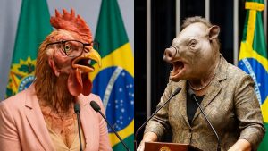 Janja, Lula e Dilma aparecem com cabeças de animais em meme | Foto: Redes sociais/Reprodução