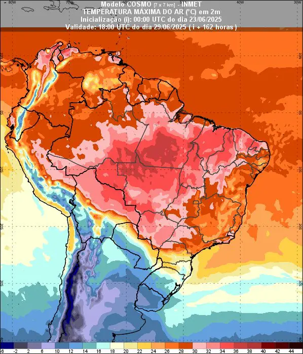 prvisão do tempo frente fria inmet chuva geada
