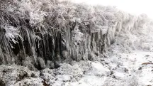 Brasil, SC, Urupema. 30/06/2021. Neve registrada na cidade de Urupema, na região serrana de Santa Catarina, com termômetros registrando -7,5ºC graus na Serra Catarinense; Inmet