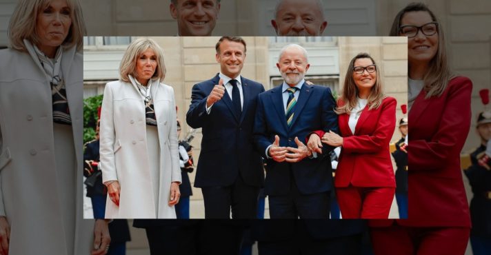Brigitte, Macron, Lula e Janja: encontro distante das lentes da imprensa | Foto: Divulgação/PR