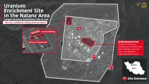 Mapa das instalações nucleares do Irã atingidas por Israel