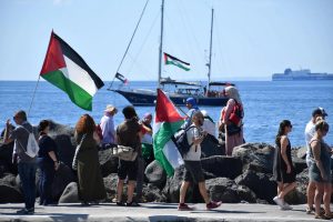 O navio Madleen, com militantes pró-Palestina | Foto: Reprodução/Redes sociais