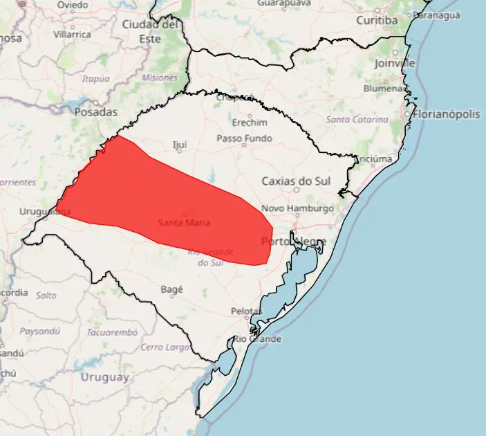 Inmet emite alerta vermelho de chuvas para o Rio Grande do Sul
