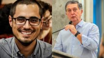 Leonel Camasão, vereador do Psol (à esquerda) e Toázio Neto, prefeito de Florianópolis (à direita) | Foto: Reprodução/Redes sociais