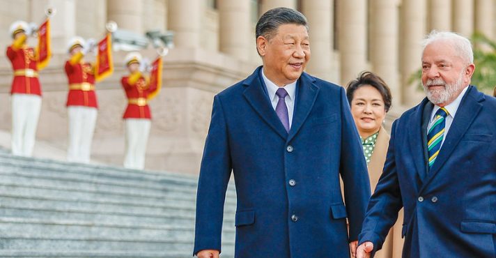 Presidente Luiz Inácio Lula da Silva, e presidente da República Popular da China, Xi Jinping em Cerimônia Oficial de Recepção - Pequim - China | Foto: Ricardo Stuckert/PR