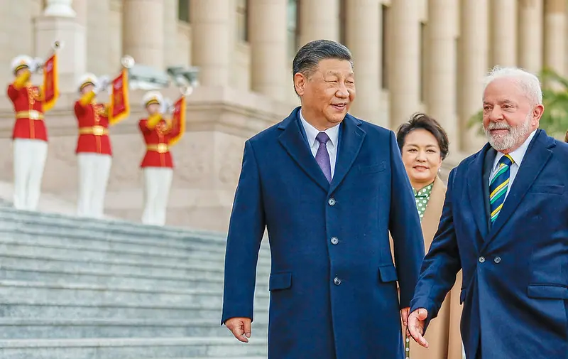 Presidente Luiz Inácio Lula da Silva, e presidente da República Popular da China, Xi Jinping em Cerimônia Oficial de Recepção - Pequim - China | Foto: Ricardo Stuckert/PR