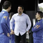03.06.2025 - Samir Xaud, presidente da CBF, em treino no CT Joaquim Grava, em SP