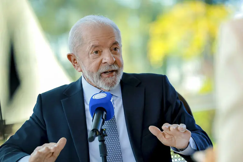 10.07.2025 - Presidente da República, Luiz Inácio Lula da Silva, durante entrevista para o Jornal da Record, no Palácio da Alvorada. Brasília