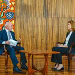 10.07.2025 - Presidente da República, Luiz Inácio Lula da Silva, durante entrevista para o Jornal Nacional, no Palácio da Alvorada, em Brasília