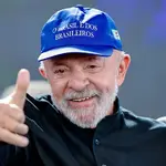 Presidente da República, Luiz Inácio Lula da Silva, durante a cerimônia de apresentação dos avanços do Novo Acordo Rio Doce no Espírito Santo, no Parque de Exposições de Linhares. Linhares (ES)